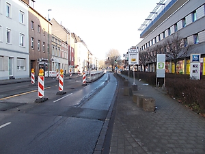 Bild 1 - Fahrtrichtung Ost - Baustellenbeginn