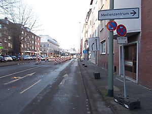 Bild 5 - Fahrtrichtung West - Baustellenbeginn